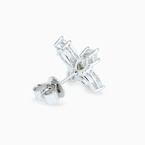 Marquise and Pear Diamond Butterfly Stud Earrings, Lab-Grown, 14k Gold