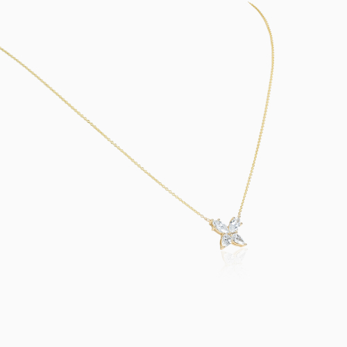 Diamond Butterfly Necklace, Lab-Grown, 14k Gold