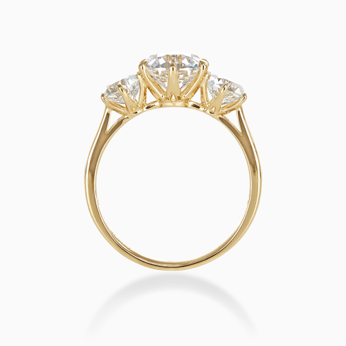 Old European-Cut Diamond Three-Stone Engagement Ring, Lab-Grown