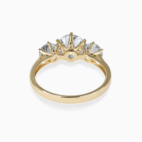 Old European-Cut Diamond Three-Stone Engagement Ring, Lab-Grown