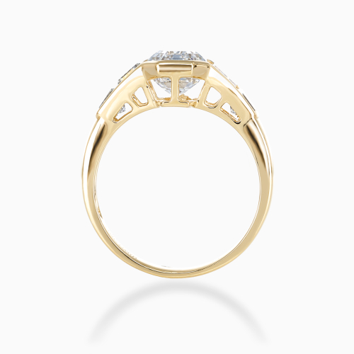 Art Deco–Inspired Octagonal Diamond Engagement Ring, Lab-Grown