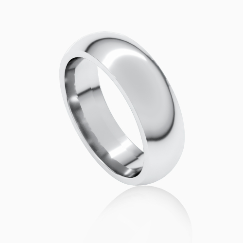 6mm Classic Comfort-Fit Men's Wedding Band, 14k/18k Gold or Platinum