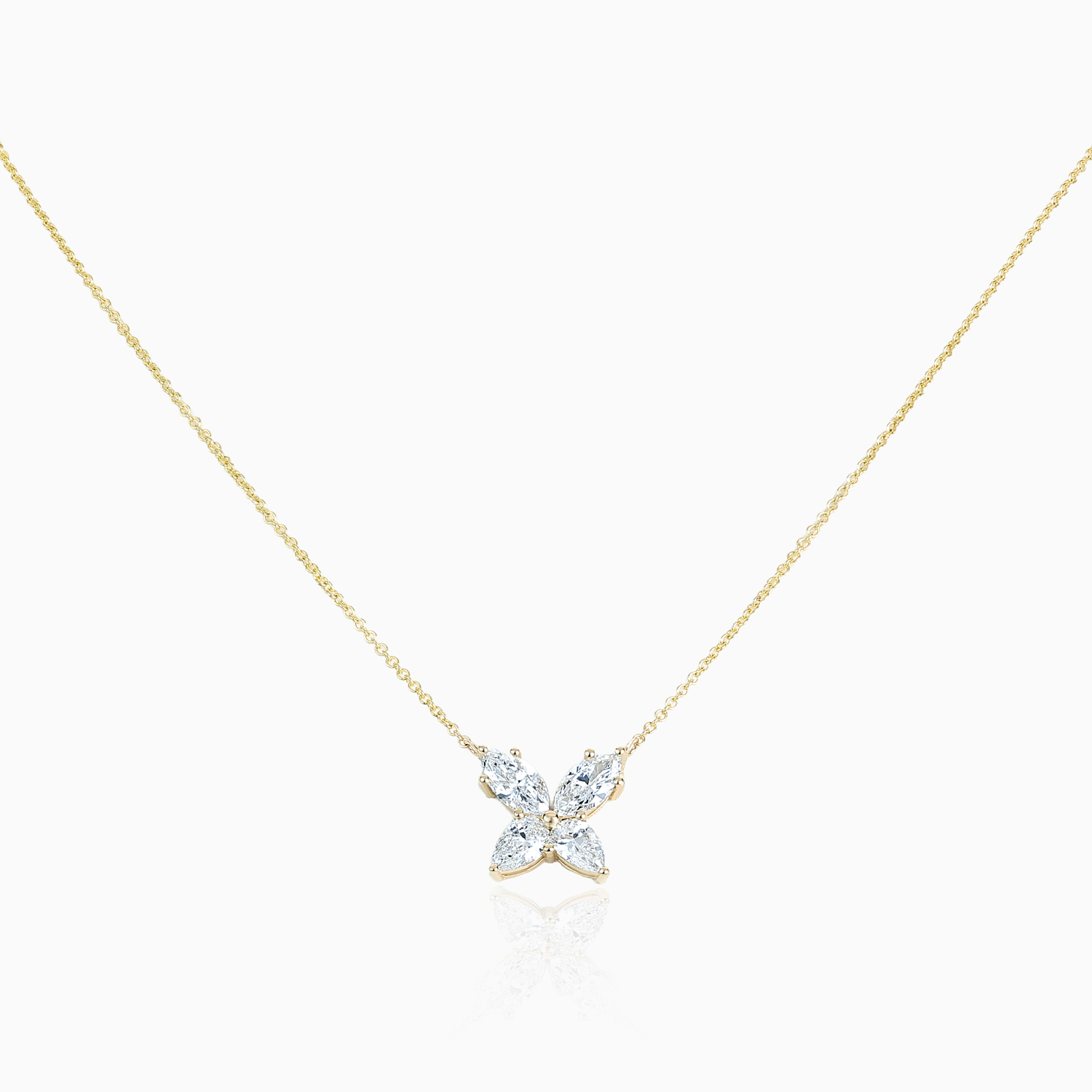 Diamond Butterfly Necklace, Lab-Grown, 14k Gold